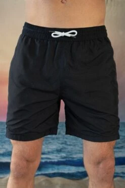 Men's Black Swim Trunk Shorts -Swim Luxe Outfit andrew cole apparel accessories clothing swimwear men s black swim trunk shorts 2023 andrew cole men s designer black swim trunks shorts 29363761807458