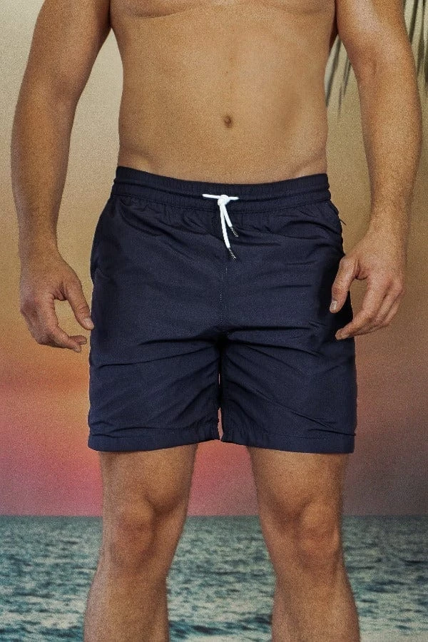 Men's Navy Blue Swim Trunk Shorts 8 Men's Navy Blue Swim Trunk Shorts - Image 6
