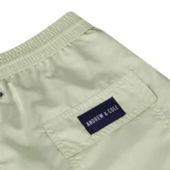 Men's Olive Green Swim Trunk Shorts -Swim Luxe Outfit andrew cole apparel accessories clothing swimwear men s olive green swim trunk shorts 2023 andrew cole men s designer olive green swim trunks shorts 29365050409058