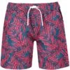 Men's Blue Palm Print Swim Trunk Shorts -Swim Luxe Outfit andrew cole apparel accessories clothing swimwear small print men s blue palm print swim trunk shorts 2023 andrew cole men s designer blue pink palm leaf swim trunks 29361455530082