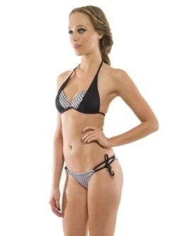 Aquarella Endless Black And Checkered Padded Halter Top And Cheeky Side Tie Atomic Brazilian Swimwear Swimsuit Set 18 Aquarella Endless Black And Checkered Padded Halter Top And Cheeky Side Tie Atomic Brazilian Swimwear Swimsuit Set -Swim Luxe Outfit aquarella apparel accessories clothing swimwear aquarella endless black and checkered padded halter top and cheeky side tie atomic brazilian swimwear swimsuit set 28008272232546