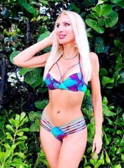 Aquarella Tough Snake Print Bra Top Cheeky Atomic Brazilian Bottom Set -Swim Luxe Outfit aquarella apparel accessories clothing swimwear aquarella tough snake print bra top cheeky atomic brazilian bottom set 28055111762018