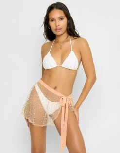 Beach Bunny Girl Gang Nude Pareo Cover-up Skirt