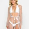 Beach Bunny Swimwear White Girl Gang Pearl Mesh Cover Up Mini Robe -Swim Luxe Outfit beach bunny apparel accessories clothing swimwear beach bunny swimwear white girl gang pearl mesh cover up mini robe 2023 beach bunny swimwear nude girl gang mesh mini robe 2945701802