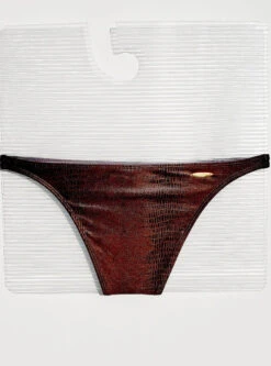 Brown Alligator Embossed Print Cheeky Bikini -Swim Luxe Outfit corpo bonito apparel accessories clothing swimwear brown alligator embossed print cheeky bikini corpo bonito brown alligator embossed cheeky bikini 28018283544674