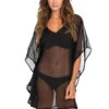 Corpo Bonito Black Flowy Cover Up Dress