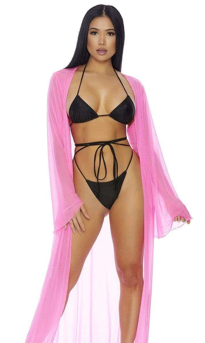 Forplay Neon Orange Sheer Mesh Long Cover-Up (Many Colors Available) - Image 6