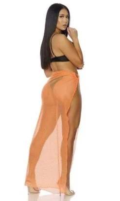 Forplay Neon Green Sheer Mesh Skirt Cover-Up (Many Colors Available) -Swim Luxe Outfit forplay apparel accessories clothing swimwear neon green sheer mesh skirt cover up many colors available 2023 hot sexy neon green forplay sheer mesh skirt bikini cover up 294680531108