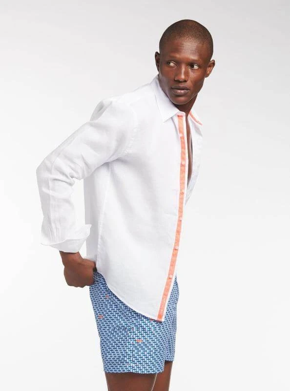 Le Club Original Aqua Peter Linen Long Sleeve Shirt (Many Colors Available) 8 Le Club Original Aqua Peter Linen Long Sleeve Shirt (Many Colors Available) - Image 6
