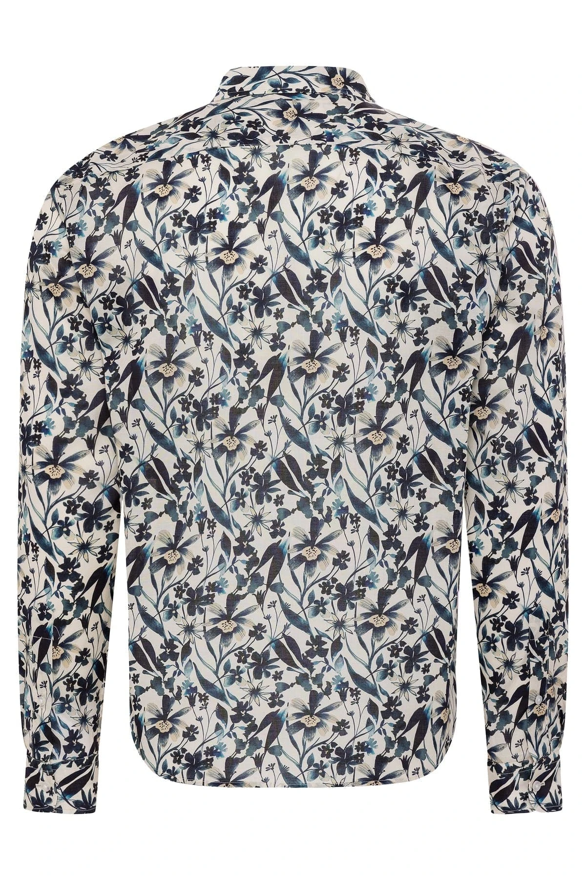 Floral Print Le Club Indigo Long Sleeve Shirt 4 Floral Print Le Club Indigo Long Sleeve Shirt - Image 2