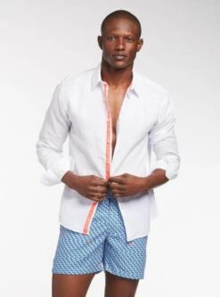 Le Club Pink Peter Linen Long Sleeve Shirt (Many Colors Available) -Swim Luxe Outfit le club apparel accessories clothing shirts tops le club pink peter linen long sleeve shirt many colors available 2022 le club original peter linen men s long sleeve shirt 28632982356