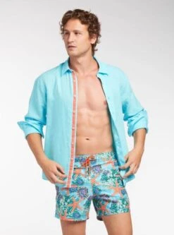 Le Club Pink Peter Linen Long Sleeve Shirt (Many Colors Available) -Swim Luxe Outfit le club apparel accessories clothing shirts tops small blue le club pink peter linen long sleeve shirt many colors available 2022 le club original peter linen men s long sleeve shirt