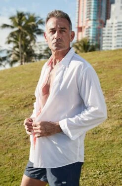 White Le Club Maxwell Long Sleeve Shirt (Many Colors Available) -Swim Luxe Outfit le club apparel accessories clothing shirts tops white maxwell long sleeve shirt many colors available 2022 navy sky blue white le club short sleeve maxwell shirt 28395047649378