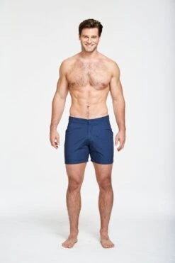 Le Club Men's Swim Trunk Navy Band