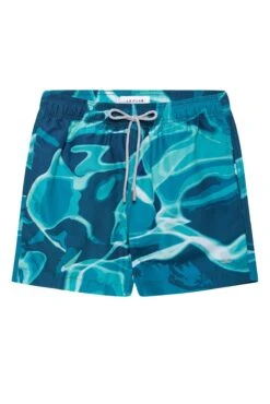 Le Club Men's Swim Trunk Reflections Aqua -Swim Luxe Outfit le club apparel accessories clothing shorts le club men s swim trunk reflections aqua 2023 le club men s swim trunk reflections aqua 29380466344034