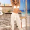 White Mesh Open Side Cover-Up Pants -Swim Luxe Outfit mapale apparel accessories clothing shorts white mesh open side cover up pants white mesh open side cover up pants mapale 7934 28052645642338