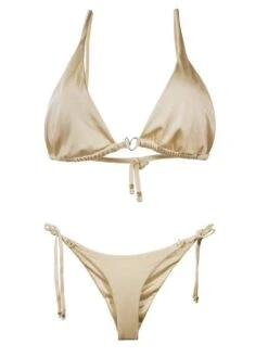 Liliana Montoya Bikini Marinera Biege Shiny Bottom Bikini Swimwear Separate -Swim Luxe Outfit montoya apparel accessories clothing swimwear liliana montoya bikini marinera biege shiny bottom bikini swimwear separate 12051669876834