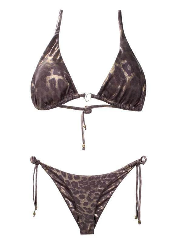 Liliana Montoya Bikini Marinera Leopardo Shiny Bottom Bikini Swimwear Separate 6 Liliana Montoya Bikini Marinera Leopardo Shiny Bottom Bikini Swimwear Separate - Image 4