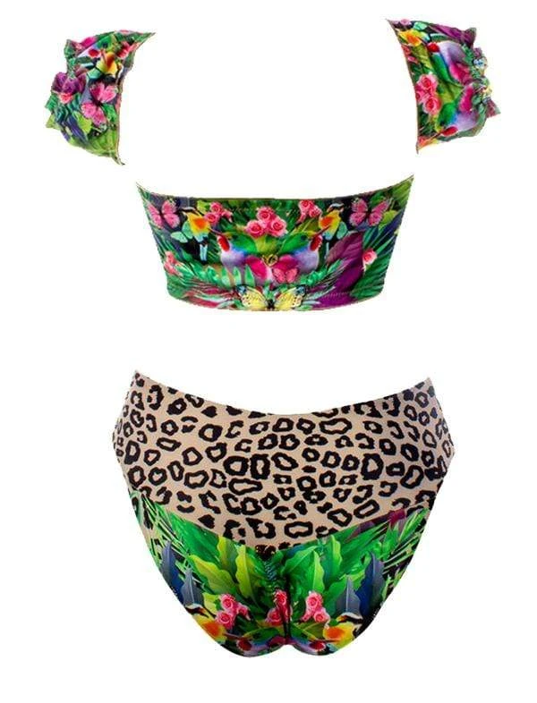 Liliana Montoya GAiA Amazonia Jaguar Puffed Short Sleeve Bandeau & Cheeky Bottom Set 4 Liliana Montoya GAiA Amazonia Jaguar Puffed Short Sleeve Bandeau & Cheeky Bottom Set - Image 2