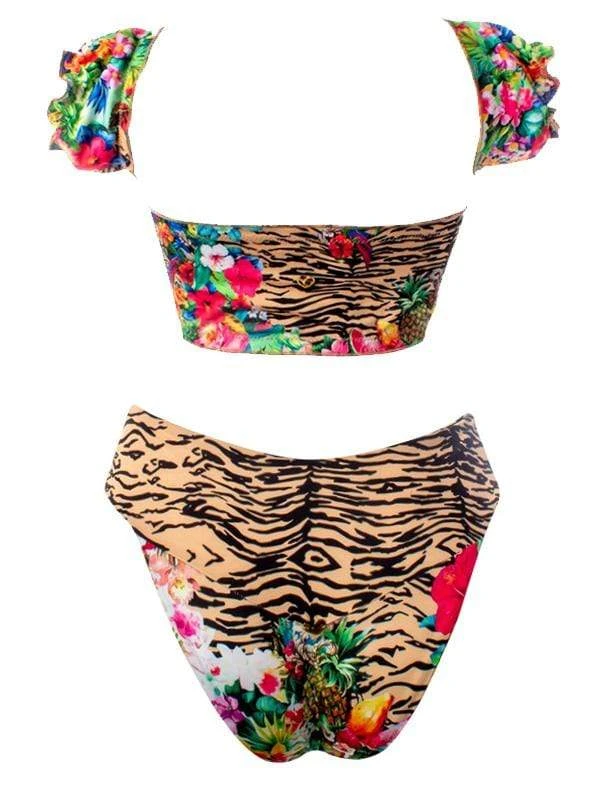 Liliana Montoya GAiA Rainforest Tiger Puffed Short Sleeve Bandeau & Cheeky Bottom Set 4 Liliana Montoya GAiA Rainforest Tiger Puffed Short Sleeve Bandeau & Cheeky Bottom Set - Image 2