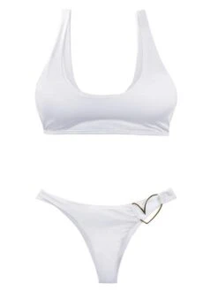 Liliana Montoya White Bikini Heart Shiny Bottom Bikini Swimwear Separate 9 Liliana Montoya White Bikini Heart Shiny Bottom Bikini Swimwear Separate -Swim Luxe Outfit montoya apparel accessories clothing swimwear liliana montoya white bikini heart shiny bottom bikini swimwear separate 12051803668578
