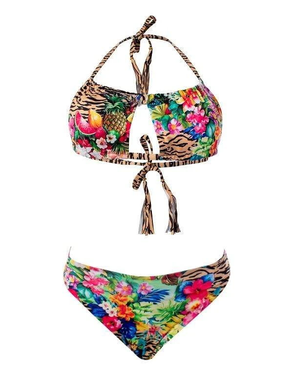 Liliana Montoya GAiA Rainforest Tiger Bandeau Top & Cheeky Bottom Set 3 Liliana Montoya GAiA Rainforest Tiger Bandeau Top & Cheeky Bottom Set