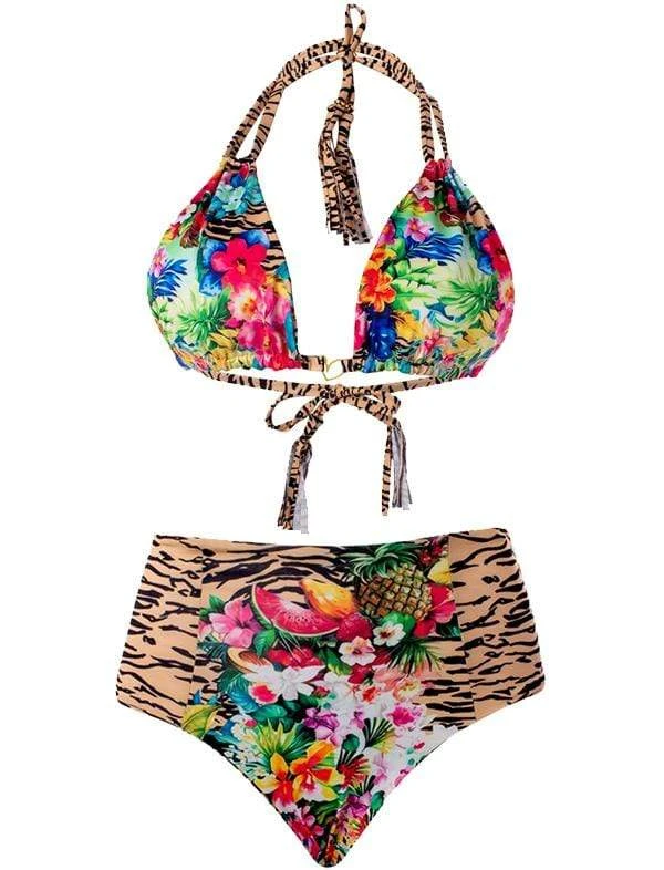 Liliana Montoya GAiA Rainforest Tiger Triangle Top & High Waist Bottom Set 3 Liliana Montoya GAiA Rainforest Tiger Triangle Top & High Waist Bottom Set