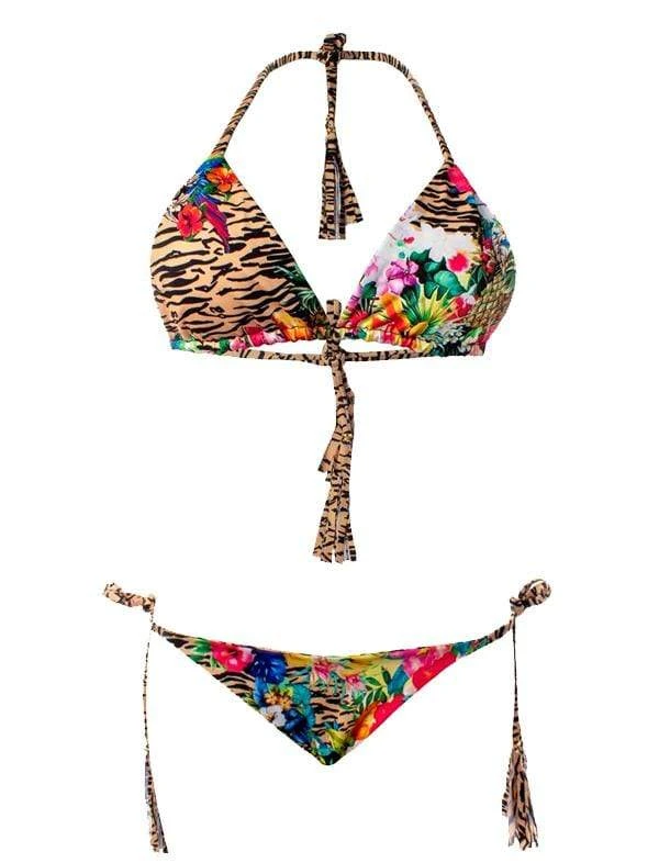 Liliana Montoya GAiA Rainforest Tiger Triangle Top & Side Tie Cheeky Bottom Set 3 Liliana Montoya GAiA Rainforest Tiger Triangle Top & Side Tie Cheeky Bottom Set