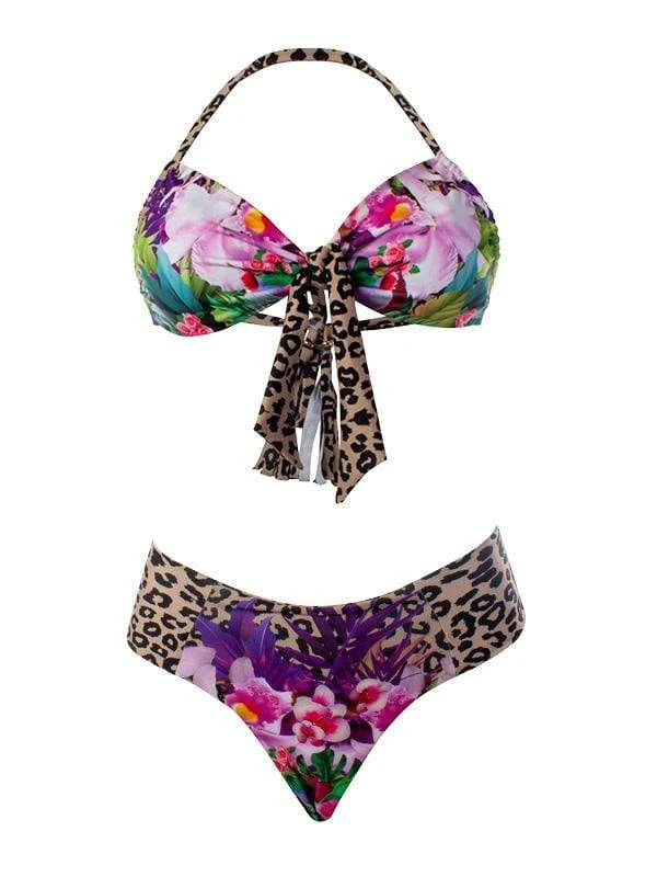 Liliana Montoya GAiA Amazonia Jaguar Front Tie Bandeau Top & Cheeky Bottom Set 3 Liliana Montoya GAiA Amazonia Jaguar Front Tie Bandeau Top & Cheeky Bottom Set