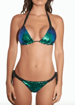 Notorious Swimwear Enchanter Blue Green Sequin Triangle Top & Cheeky Scrunch Bottom W/ Macrame Accents Bikini Set 7 Notorious Swimwear Enchanter Blue Green Sequin Triangle Top & Cheeky Scrunch Bottom W/ Macrame Accents Bikini Set -Swim Luxe Outfit notorious swimwear apparel accessories clothing swimwear notorious swimwear enchanter blue green sequin triangle top cheeky scrunch bottom w macrame accents bikini set 28016229744738