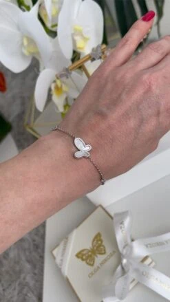 Silver Butterfly Bracelet -Swim Luxe Outfit olganikoza bracelets silver butterfly bracelet 28783951413346 1