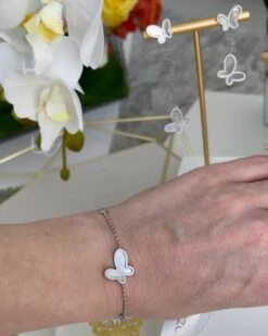 Silver Butterfly Bracelet -Swim Luxe Outfit olganikoza bracelets silver butterfly bracelet 28783951446114