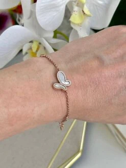 Silver Butterfly Bracelet -Swim Luxe Outfit olganikoza bracelets silver butterfly bracelet 28783951577186 1