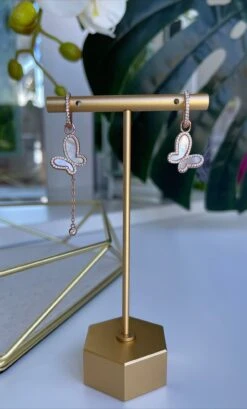 Rose Gold Butterfly Earrings -Swim Luxe Outfit olganikoza earrings rose gold butterfly earrings 28783952298082