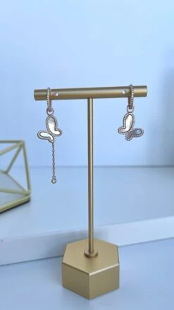 Rose Gold Butterfly Earrings -Swim Luxe Outfit olganikoza earrings rose gold butterfly earrings 28783952396386