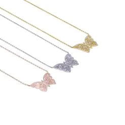 Rose-Gold Papillon Necklace -Swim Luxe Outfit olganikoza necklace rose gold papillon necklace 28783928180834 1
