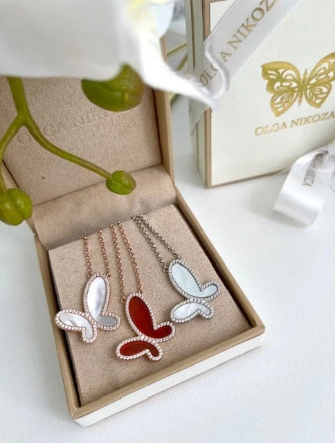 Silver Butterfly Necklace 6 Silver Butterfly Necklace - Image 4