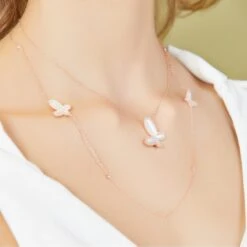 Silver Butterfly Necklace -Swim Luxe Outfit olganikoza necklaces silver butterfly necklace 28783939223650 1