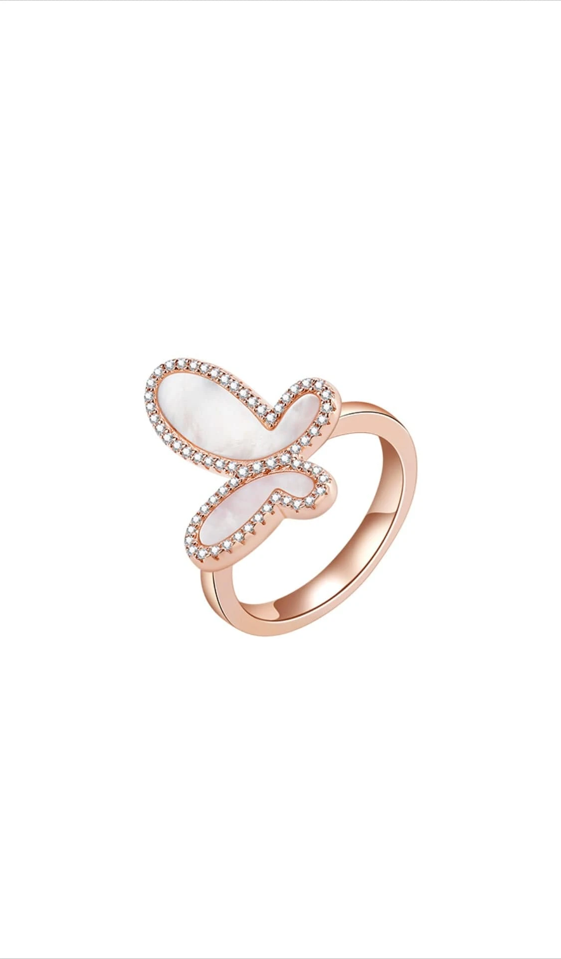 Rose Gold Butterfly Ring 3 Rose Gold Butterfly Ring