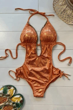 Sexy Orange Metallic Beaded Deep V-Neck Trikini 7 Sexy Orange Metallic Beaded Deep V-Neck Trikini -Swim Luxe Outfit shyleeq apparel accessories clothing swimwear sexy orange metallic beaded deep v neck trikini 2022 sexy shyleeq swimwear brown metallic beaded bikini 28545777991778