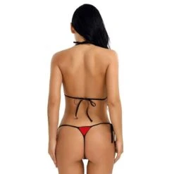 Black Extreme Micro Cut-Out Triangle Top &Thong Bottom Swimsuit (Many Colors Available) -Swim Luxe Outfit sohot swimwear apparel accessories clothing swimwear black extreme micro cut out triangle top thong bottom swimsuit many colors available 28012275400802 1