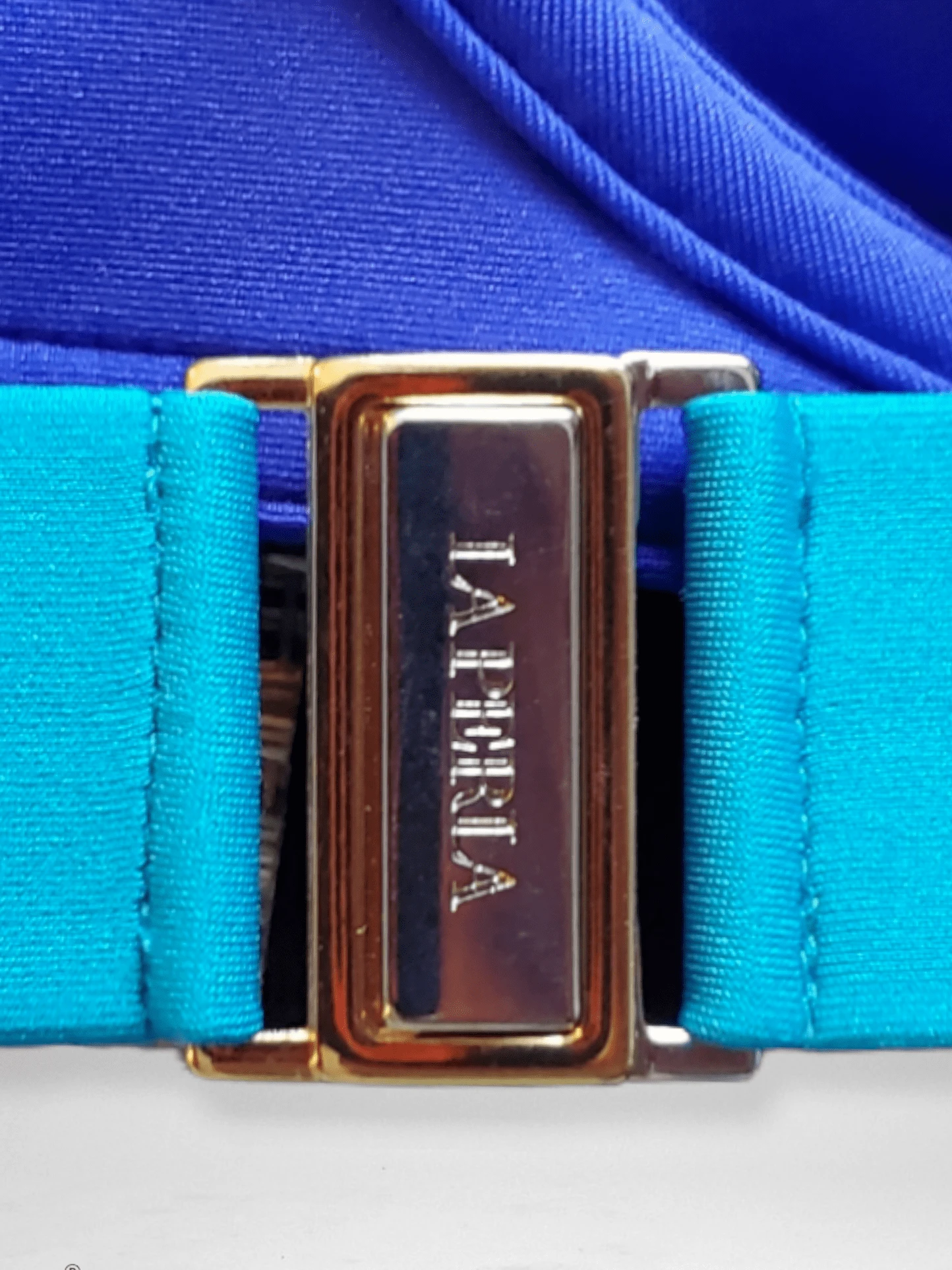 Le Perla Two Tone Blue Luxury Balconette Bikini Top & Tie Side Brazilian Bottom Swimsuit 7 Le Perla Two Tone Blue Luxury Balconette Bikini Top & Tie Side Brazilian Bottom Swimsuit - Image 5