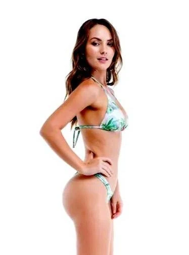 Nice Floral Print Triangle Top & Thong Bottom Set 6 Nice Floral Print Triangle Top & Thong Bottom Set - Image 4