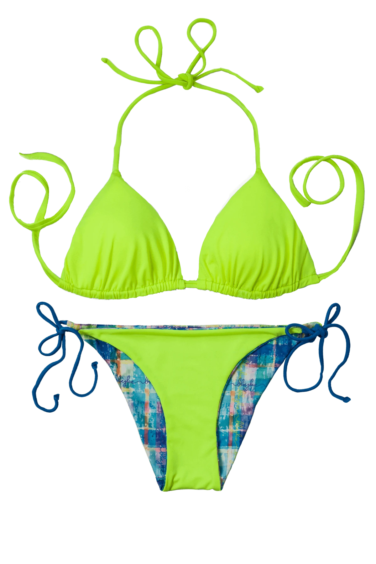 Thaikila Gwada Reversible Triangle Top And Side Tie Brazilian Bottom Bikini Swimwear Swimsuit Set 7 Thaikila Gwada Reversible Triangle Top And Side Tie Brazilian Bottom Bikini Swimwear Swimsuit Set - Image 5